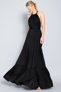 Sleeveless Halter Maxi Dress