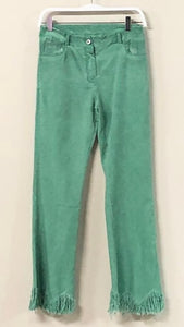 Fringe Hem Light Flare Pants